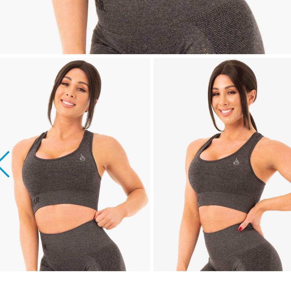Ryderwear seamless staples charcoal gray bra